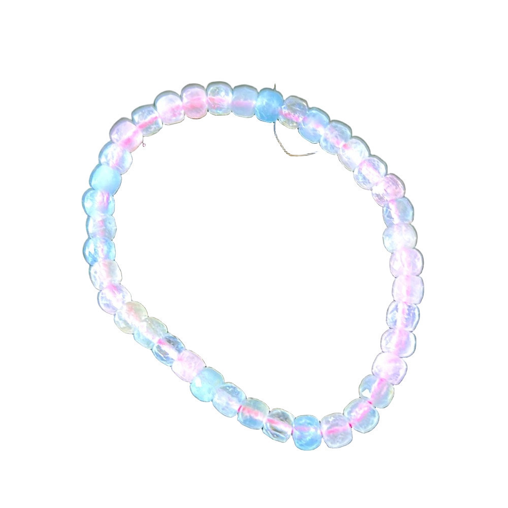 natural morganite beaded bracelet for heart chakra